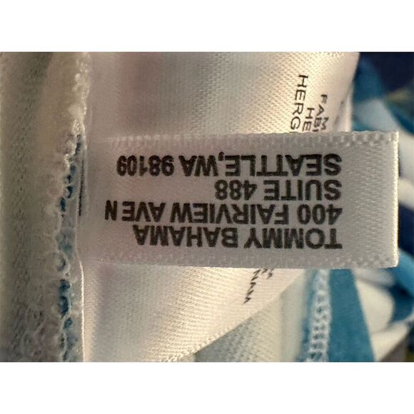 Tommy Bahama Petites Blue Zanzebra Sheath Dress Knee Length PS - Picture 7 of 7